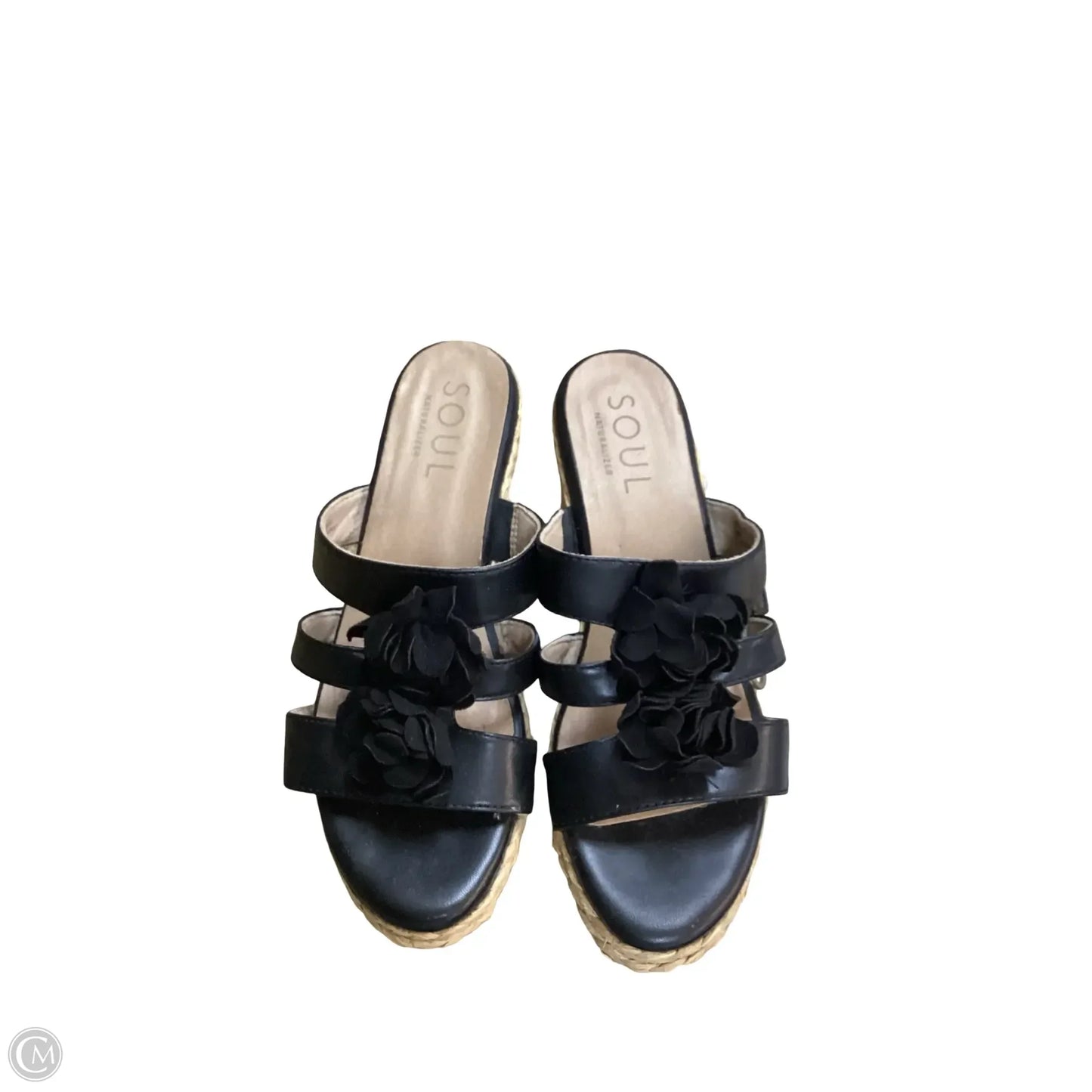 Sandals Heels Wedge By Naturalizer In Black, Size: 9