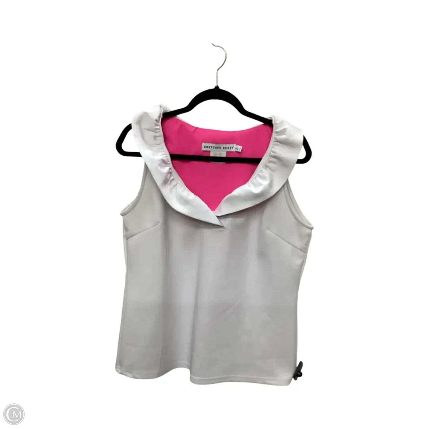 Blouse Sleeveless By Gretchen Scott In White, Size: L