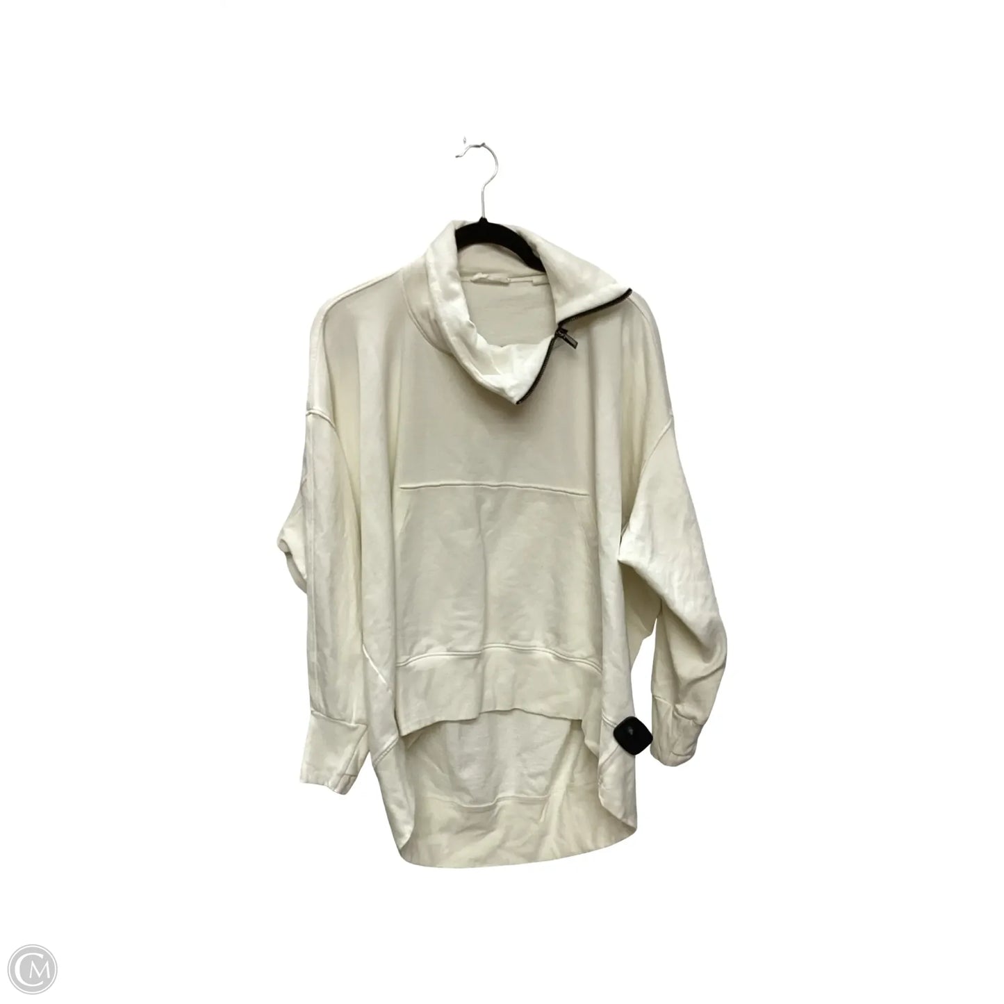 Sweatshirt Collar By Clothes Mentor In White, Size: S