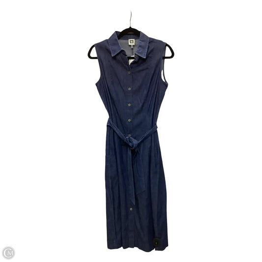 Dress Casual Midi By Anne Klein In Blue Denim, Size: S