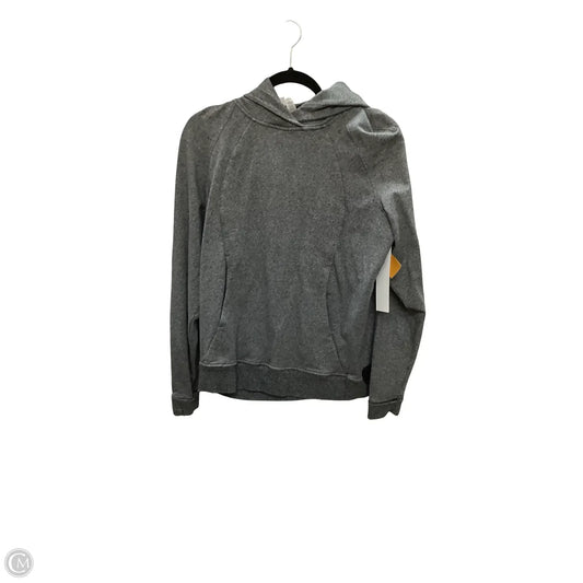 Athletic Sweatshirt Hoodie By Lululemon In Grey, Size: 8