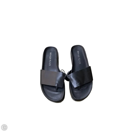 Sandals Heels Wedge By Donald Pliner In Black, Size: 7