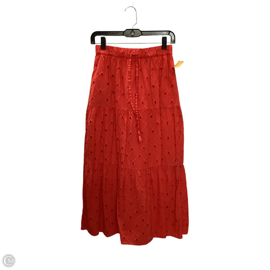 Skirt Midi By A New Day In Red, Size: Xs