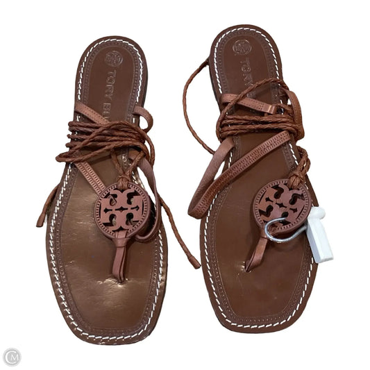 Sandals Designer By Tory Burch In Brown, Size: 11