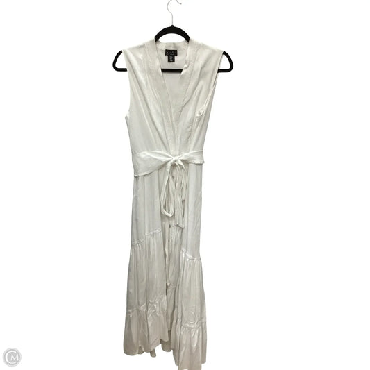 Dress Casual Maxi By Nicole Miller In White, Size: M
