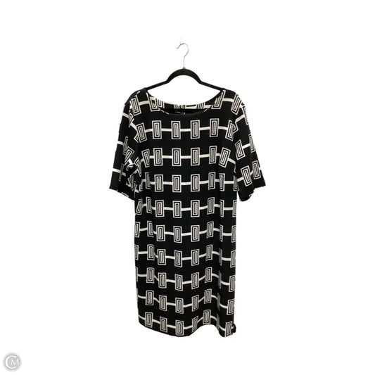 Dress Work By Clothes Mentor In Black & White, Size: 1x