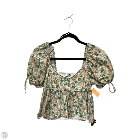 Blouse Short Sleeve By English Factory In Floral Print, Size: M