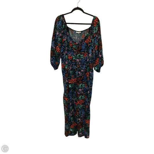 Jumpsuit By Knox Rose In Floral Print, Size: Xxl
