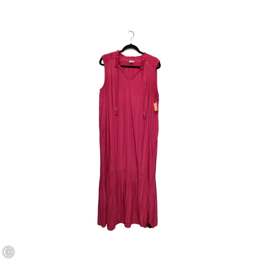 Dress Casual Maxi By Chicos In Pink, Size: Xl