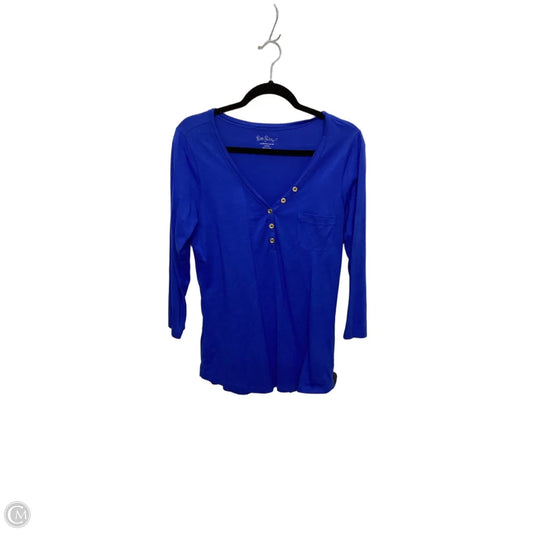 Top Long Sleeve Designer By Lilly Pulitzer In Blue, Size: L