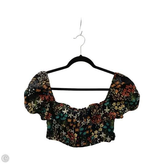 Blouse Short Sleeve By Storia In Floral Print, Size: S