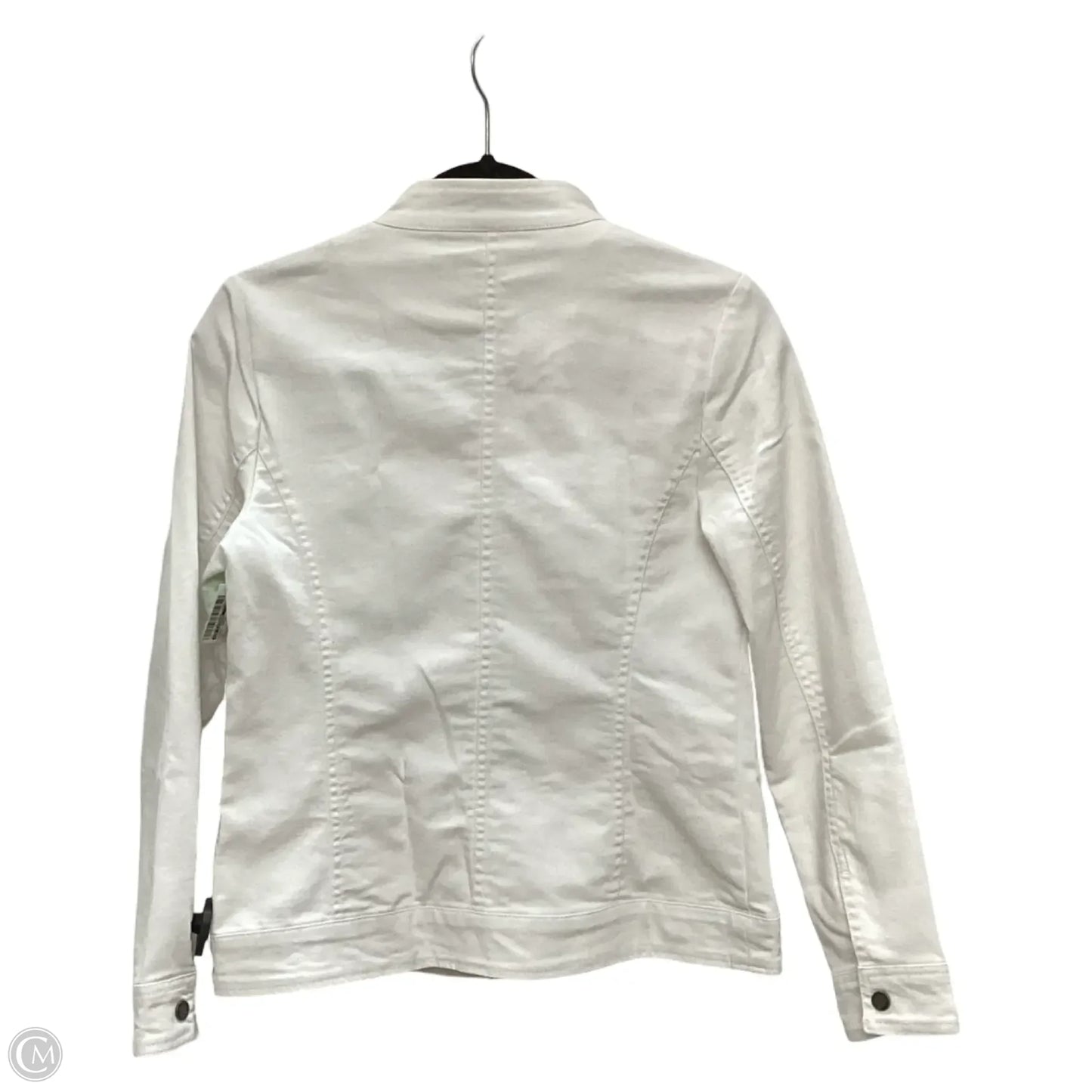 Jacket Denim By Liz Claiborne In White, Size: Xs