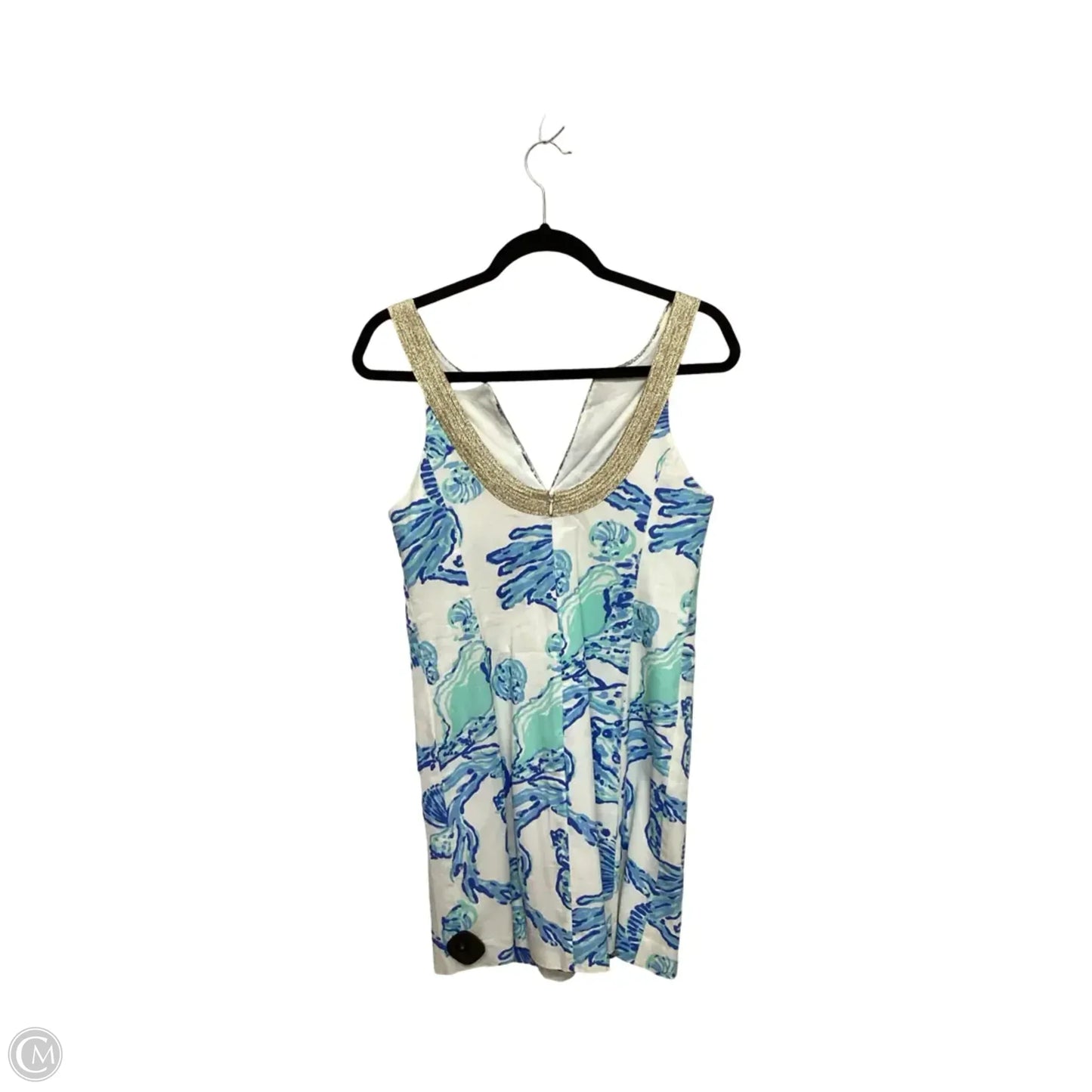 Dress Designer By Lilly Pulitzer In Blue & White, Size: 4