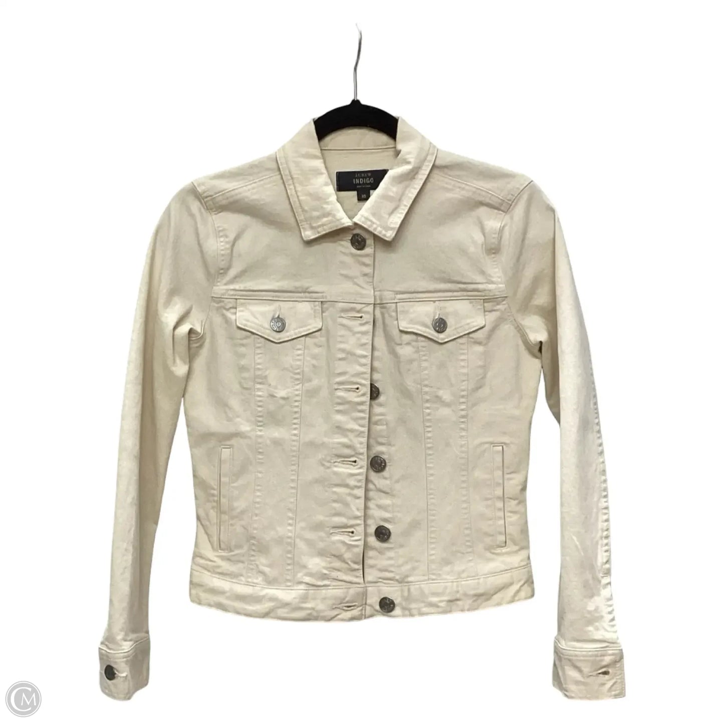 Jacket Denim By J. Crew In Cream, Size: Xs