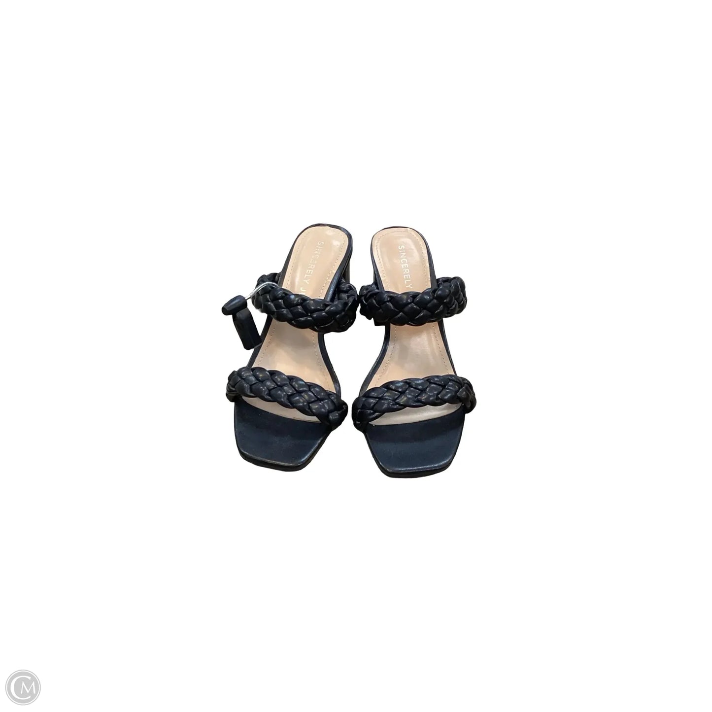 Sandals Heels Block By Sincerely Jules In Black, Size: 7.5