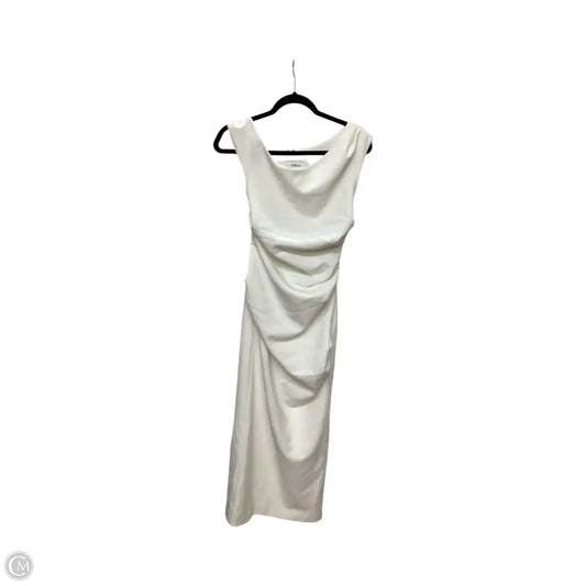 Designer Dress Party Midi By Misha In White, Size: M