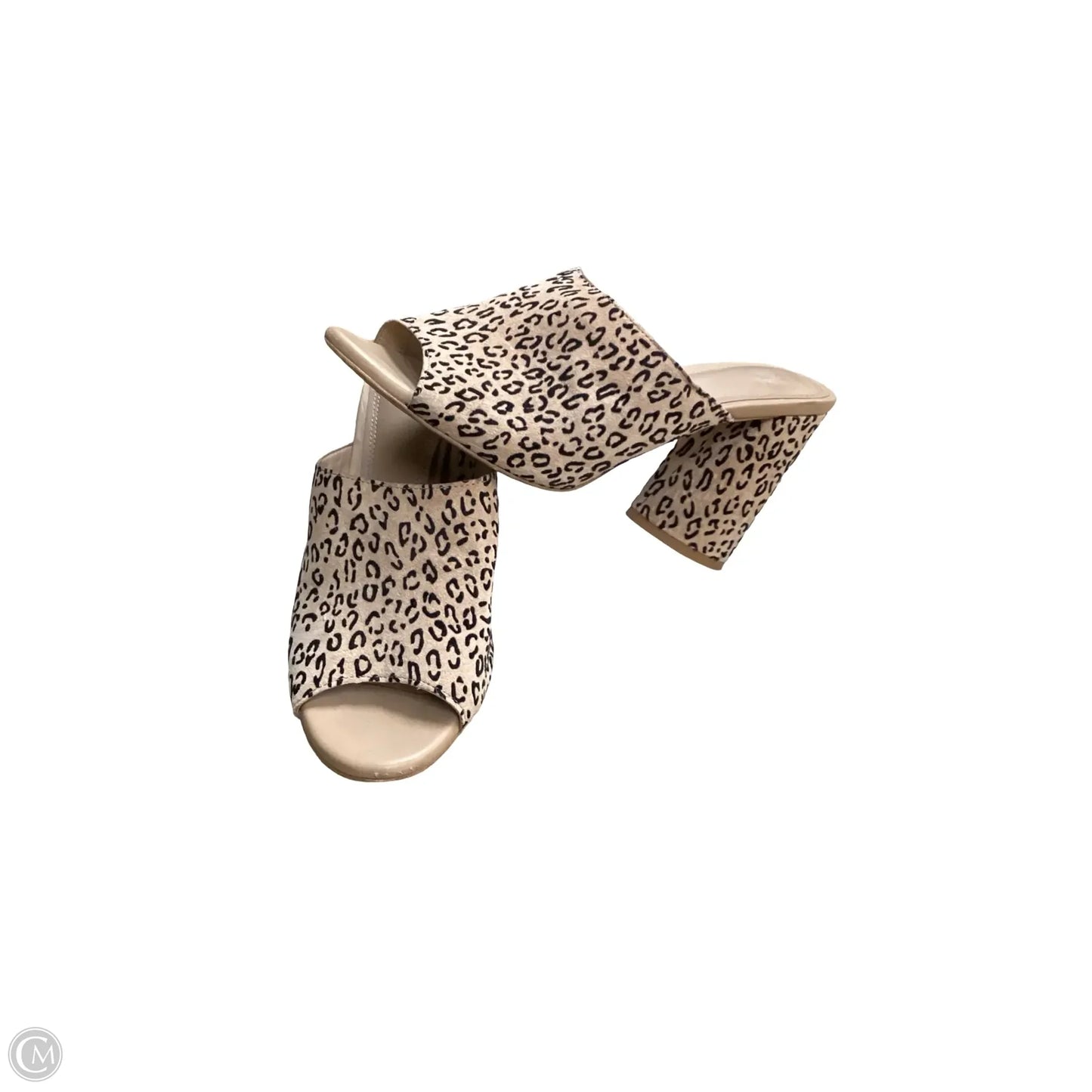 Sandals Heels Block By Gianni Bini In Animal Print, Size: 8.5