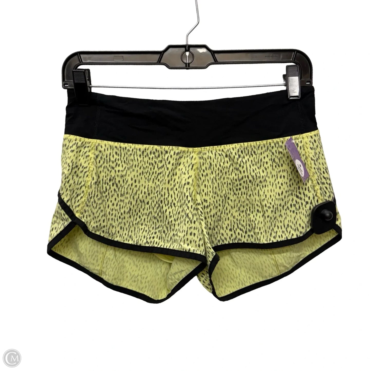 Athletic Shorts By Lululemon In Yellow, Size: 4