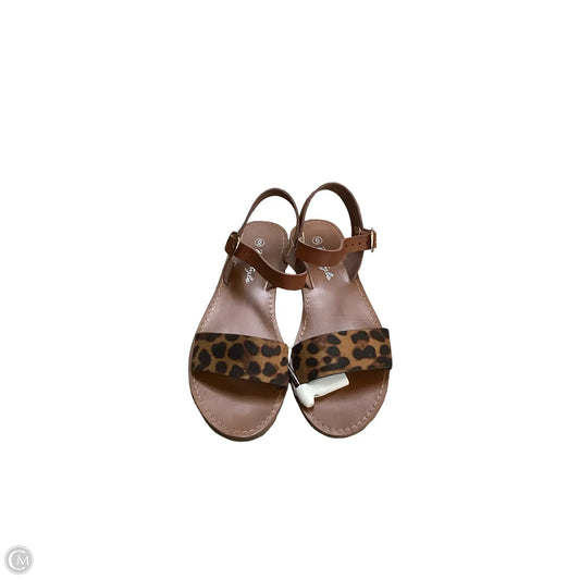 Sandals Flats By Herstyle In Animal Print, Size: 6