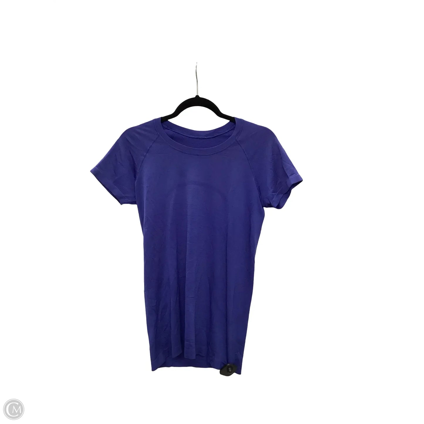 Athletic Top Short Sleeve By Lululemon In Blue, Size: 8