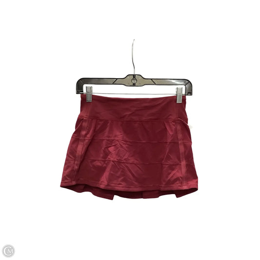 Athletic Skirt By Lululemon In Red, Size: 2