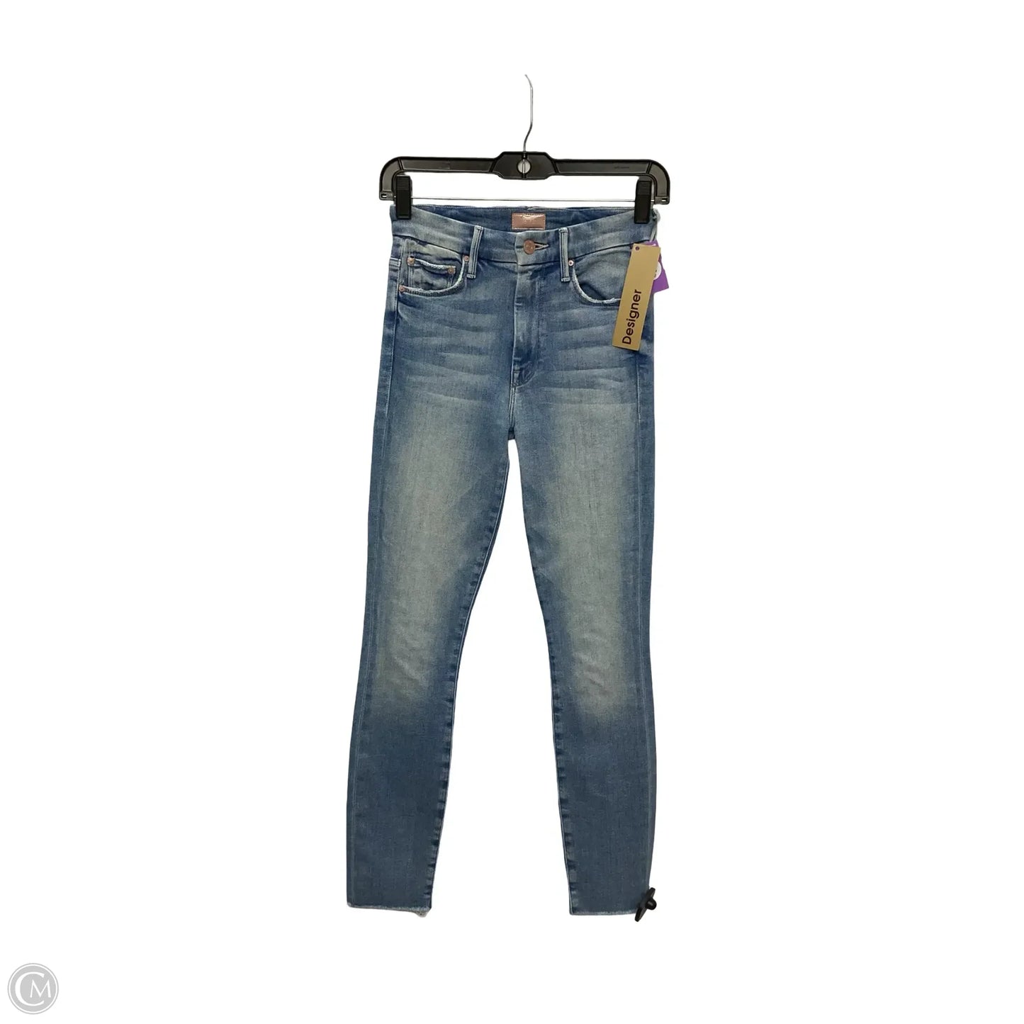 Designer Jeans Skinny By Mother In Blue Denim, Size: 0