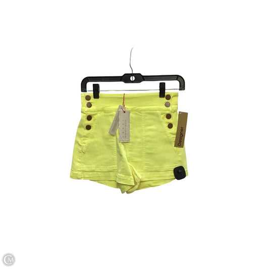 Shorts Designer By Alice + Olivia In Yellow Denim, Size: 0