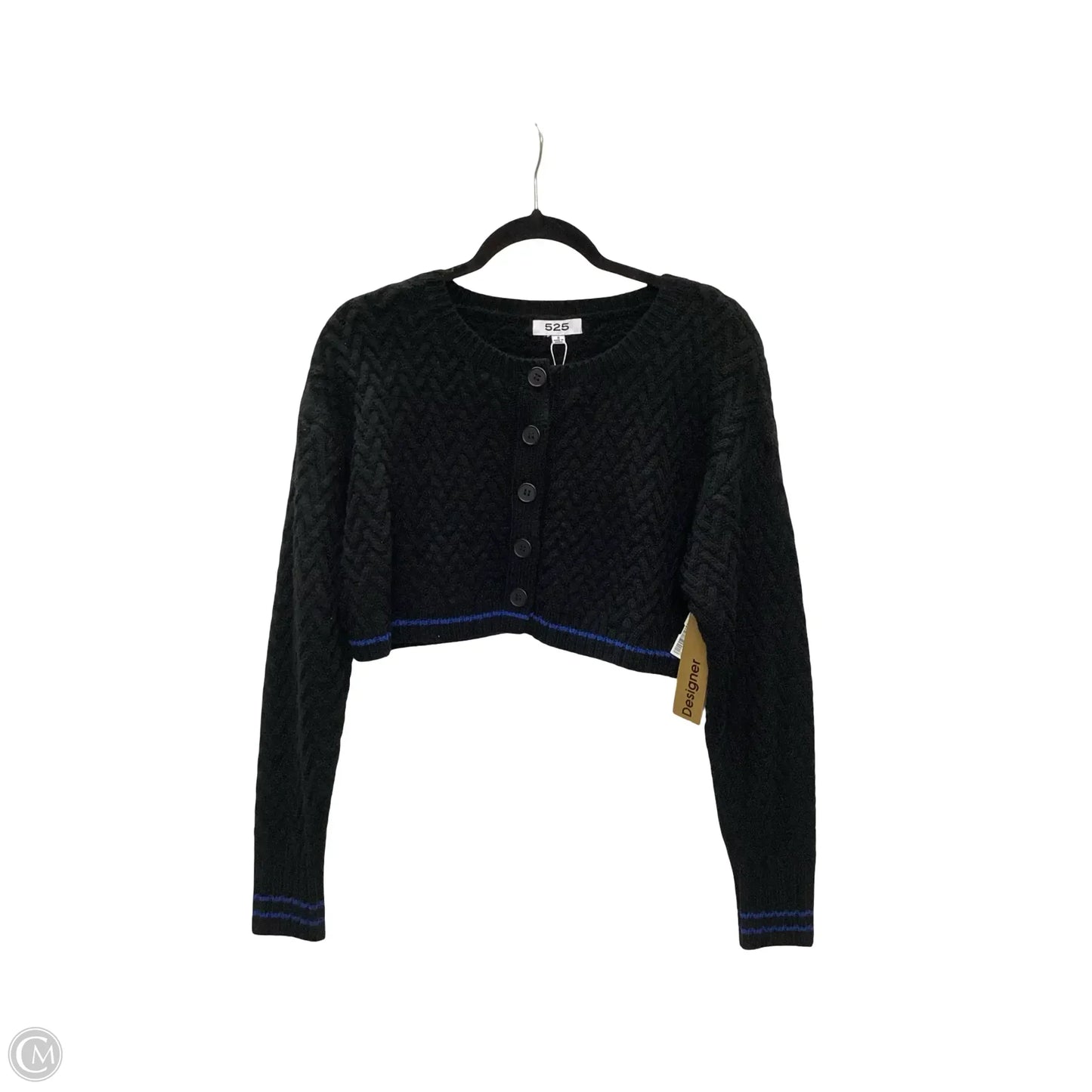 Designer Cardigan By 525 In Black, Size: S