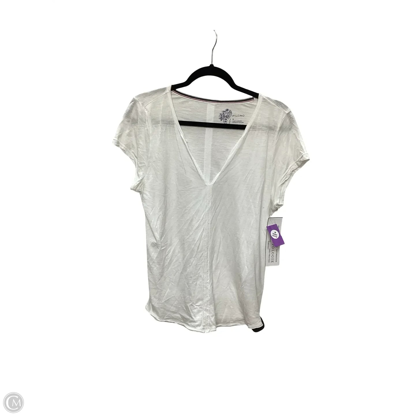 Blouse Short Sleeve By Pilcro In White, Size: M
