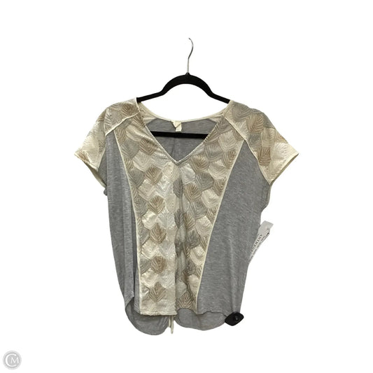 Blouse Short Sleeve By Tiny In Tan, Size: S