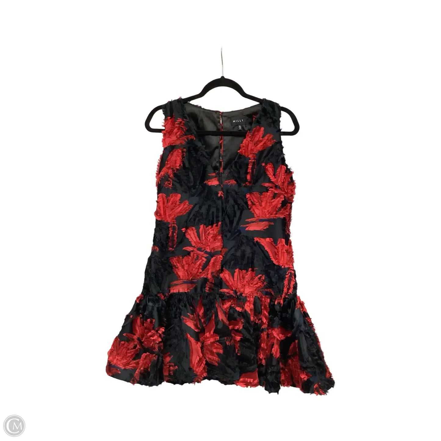 Dress Designer By Milly In Black & Red, Size: 12