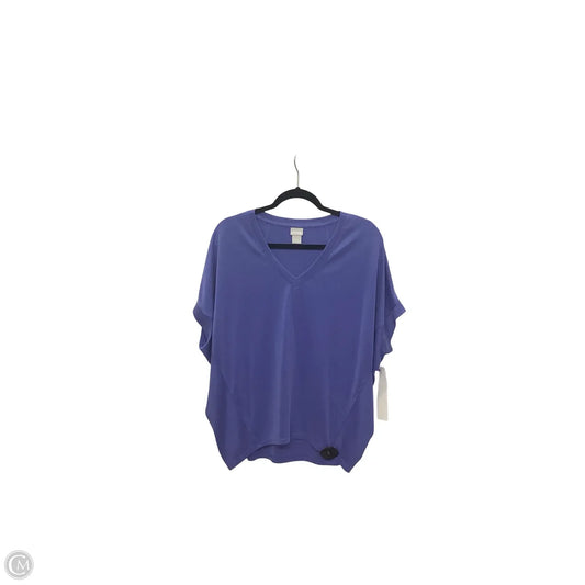 Blouse Short Sleeve By Chicos In Blue, Size: M