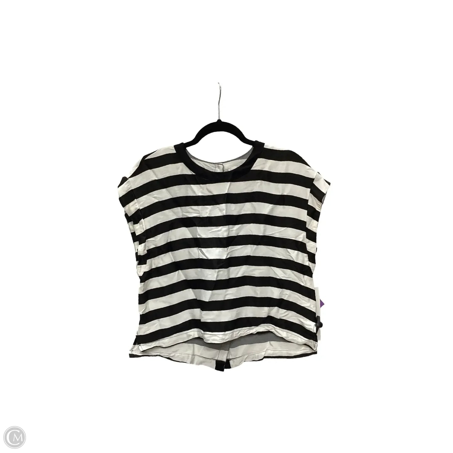 Blouse Short Sleeve By Maeve In Striped Pattern, Size: M