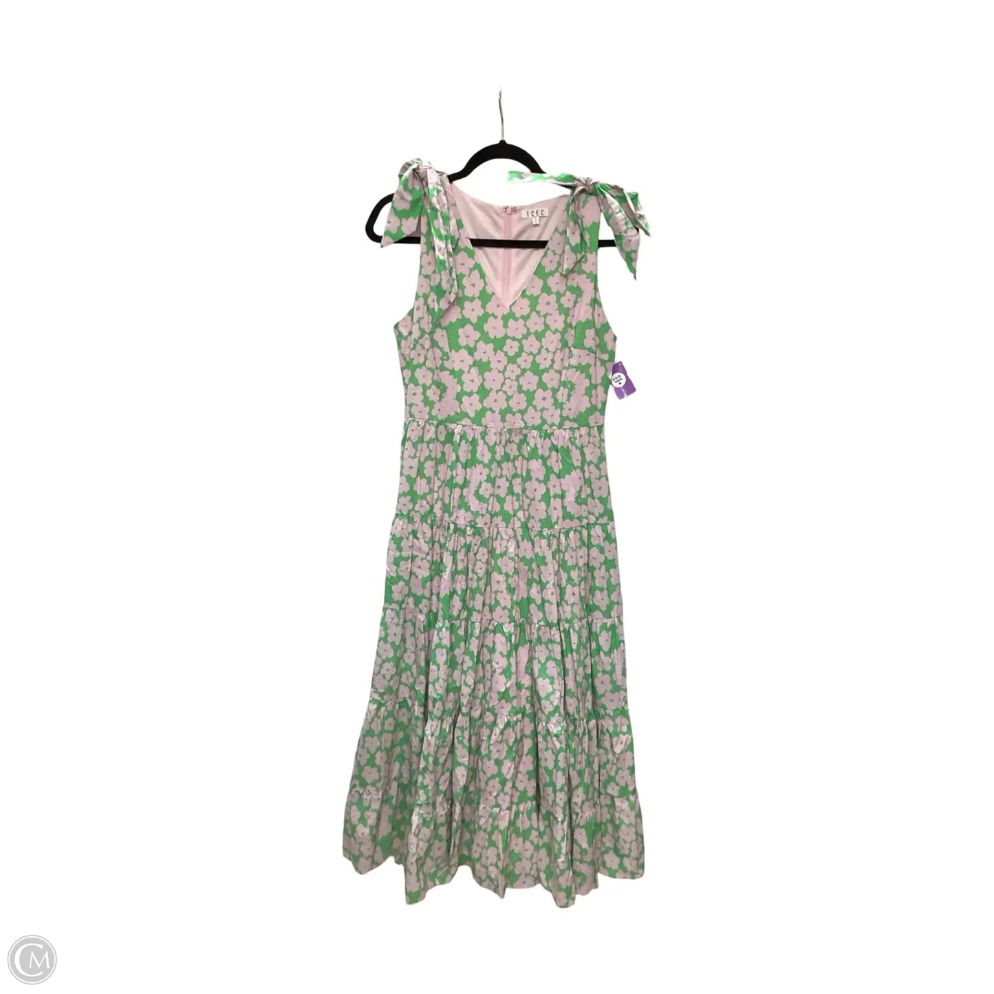 Dress Casual Maxi By Tcec In Green & Pink, Size: S