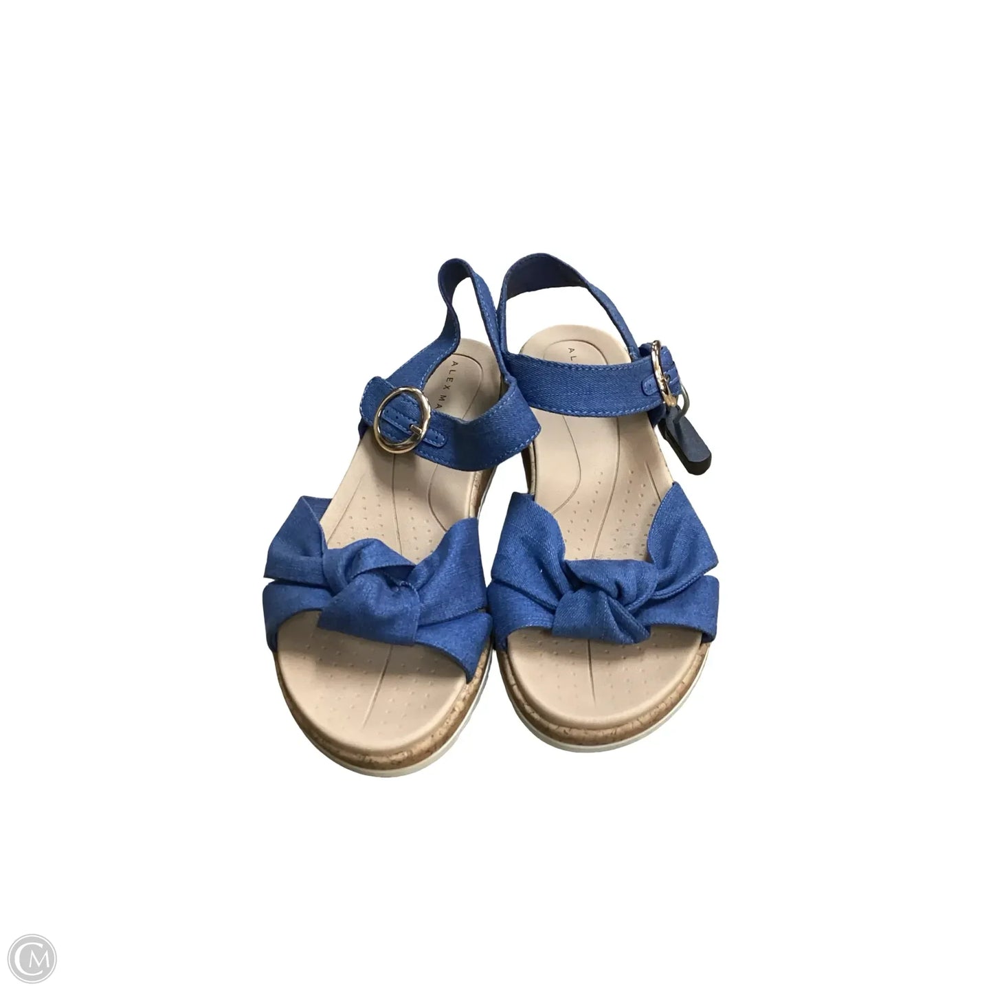 Sandals Heels Wedge By Alex Marie In Blue, Size: 8