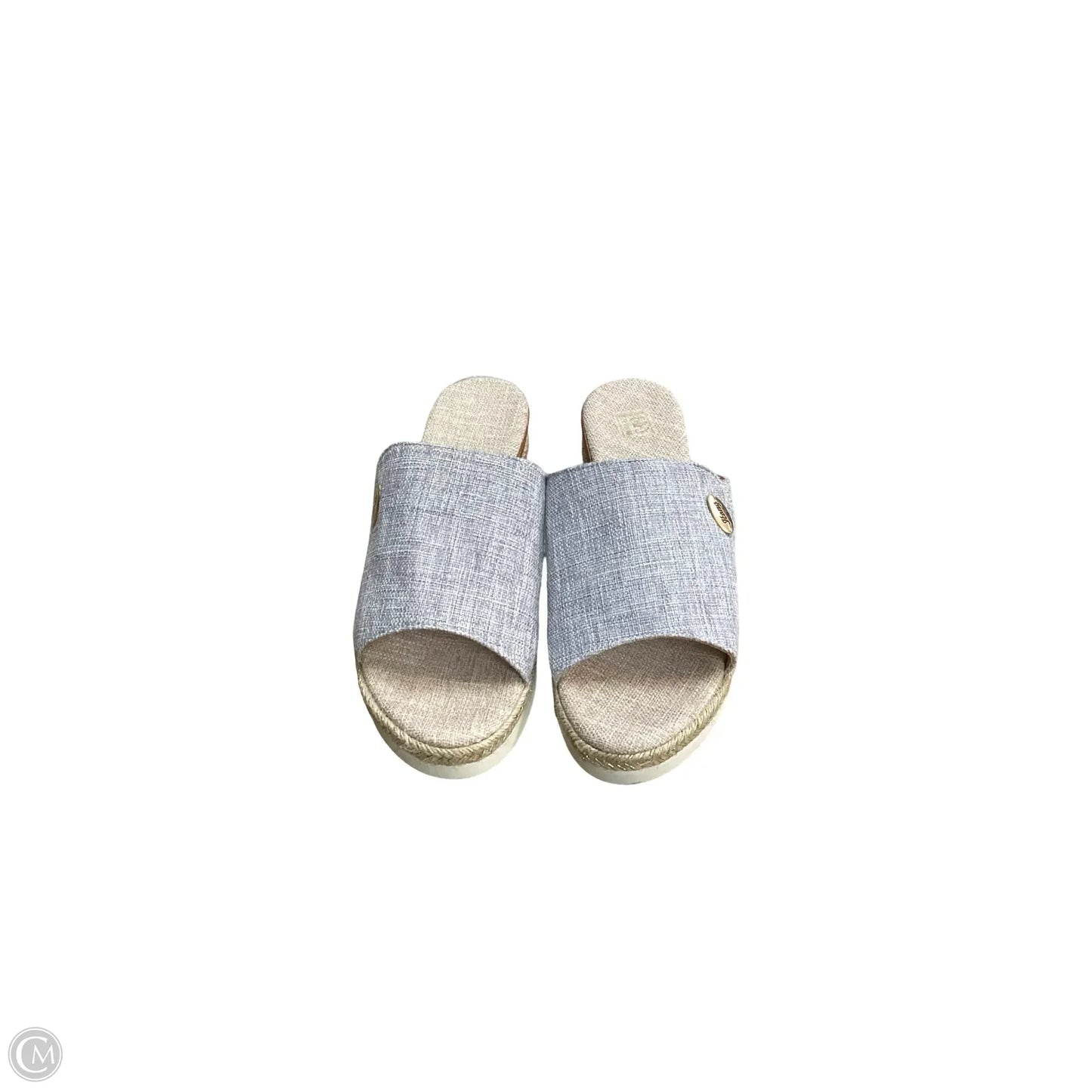 Sandals Heels Wedge By HANG In Blue, Size: 9.5