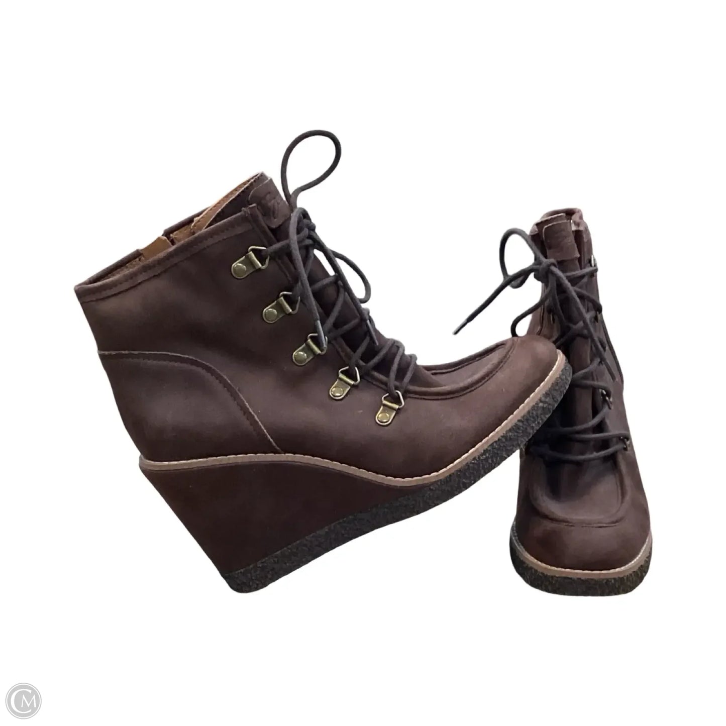 Boots Ankle Heels By Zodiac In Brown, Size: 8