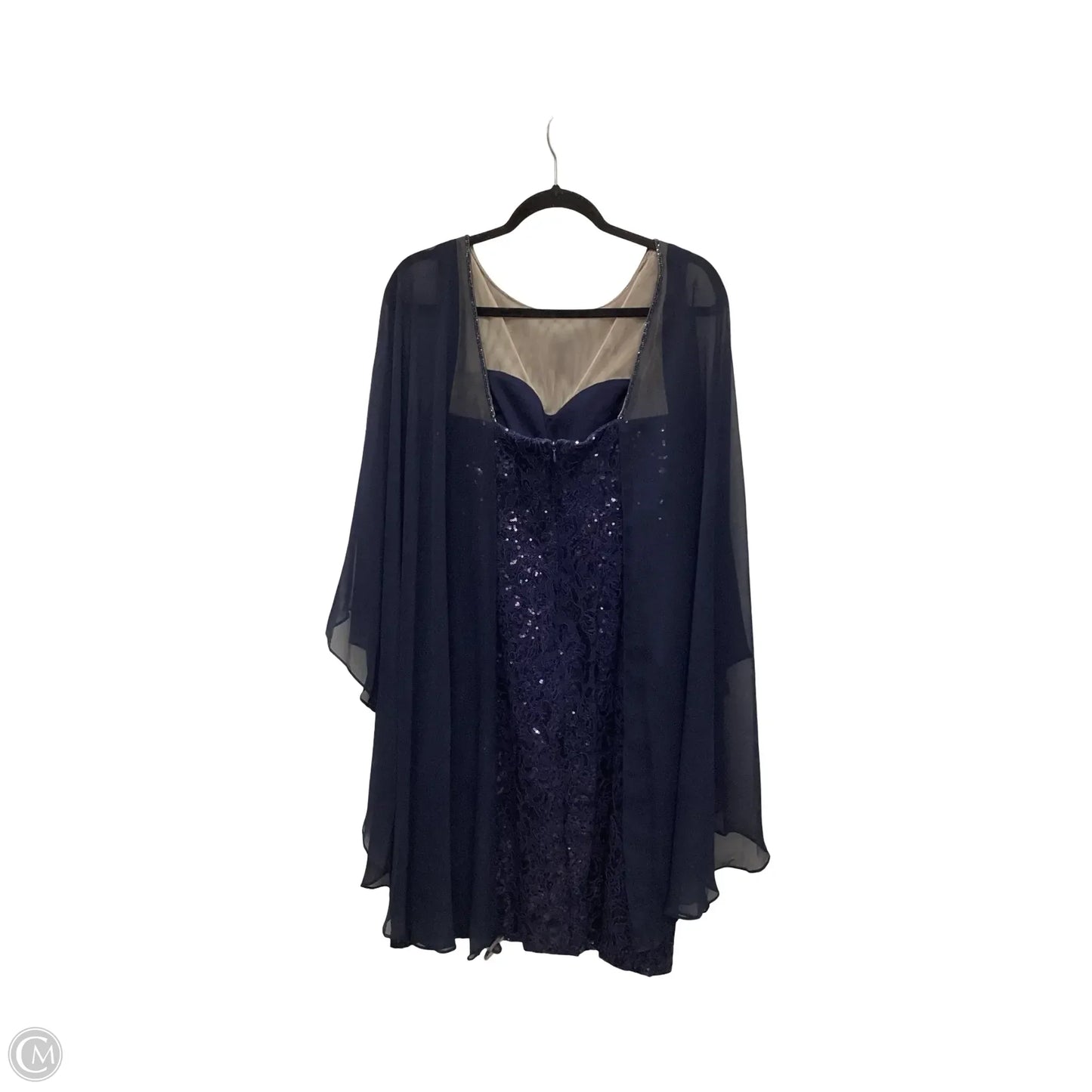 Dress Party Short By Clothes Mentor In Navy, Size: 14