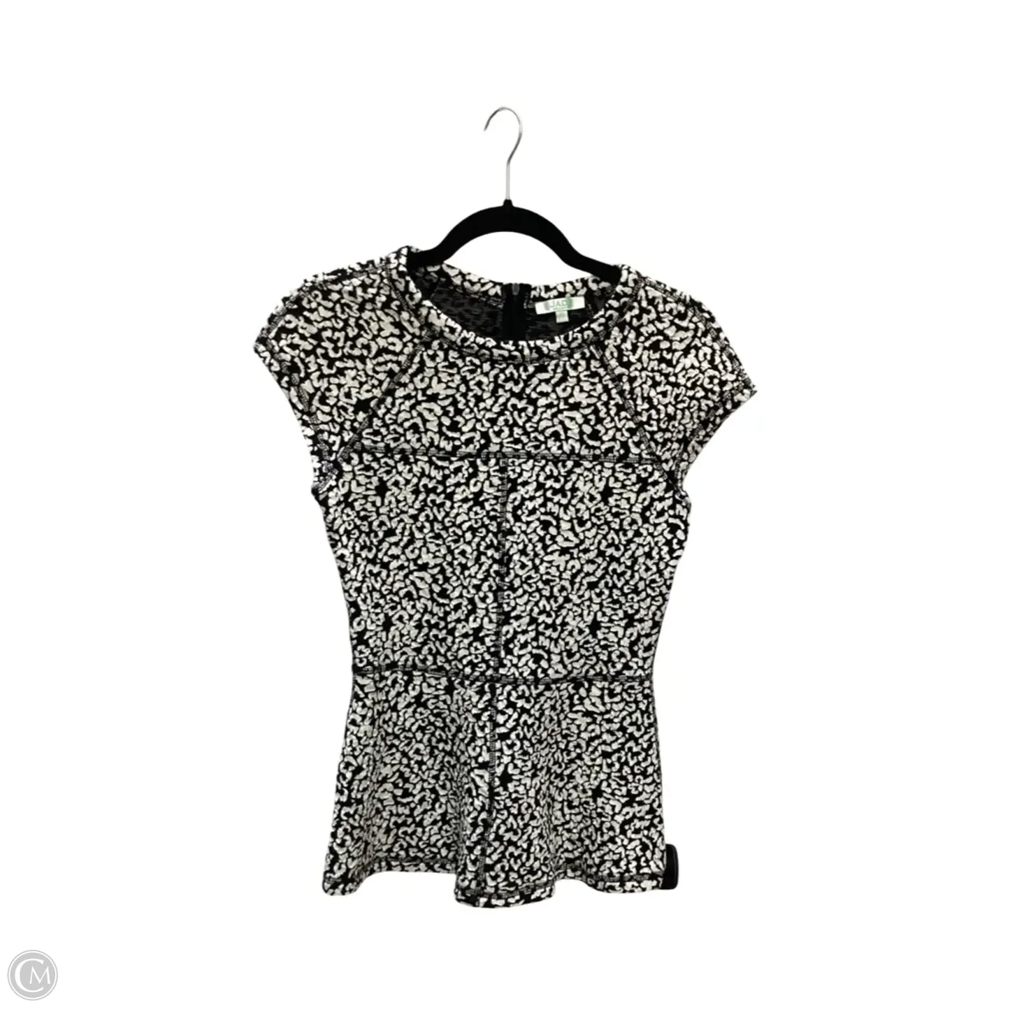 Designer Blouse Short Sleeve By Jade Melody Tam In Animal Print, Size: Xs