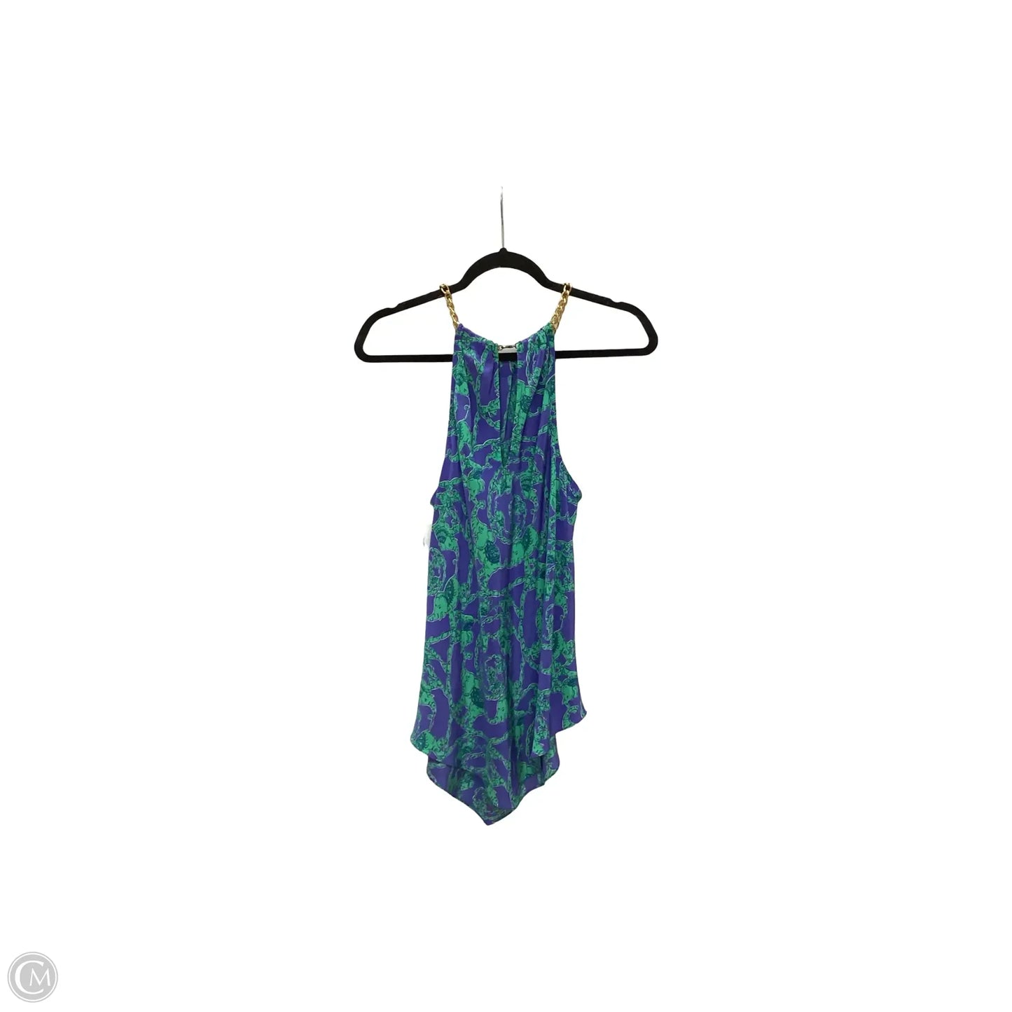 Blouse Designer By Lilly Pulitzer In Blue & Green, Size: M