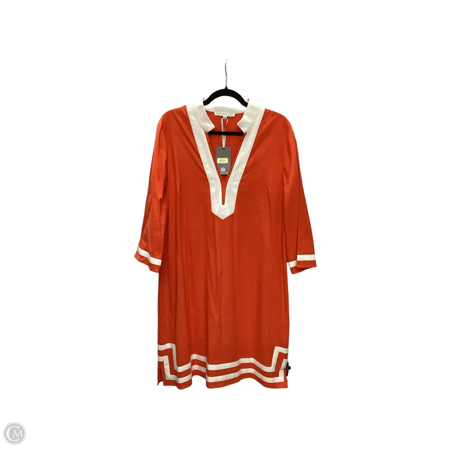 Designer Dress Midi By Preston And New York In Orange, Size: 18