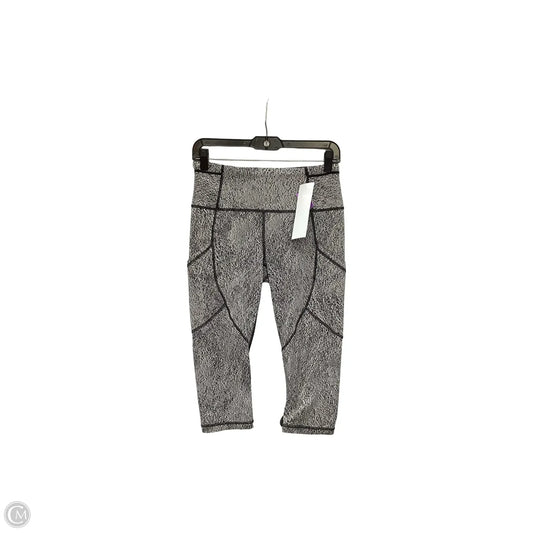 Athletic Capris By Lululemon In Black & White, Size: 8