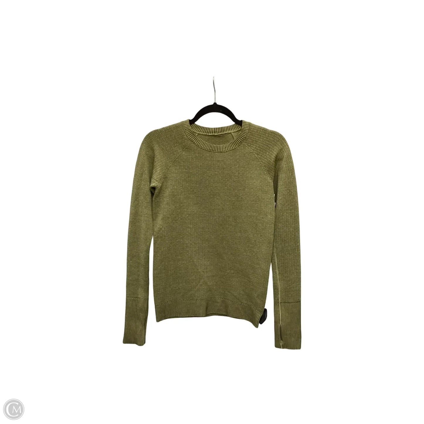 Athletic Top Long Sleeve Crewneck By Lululemon In Green, Size: 6