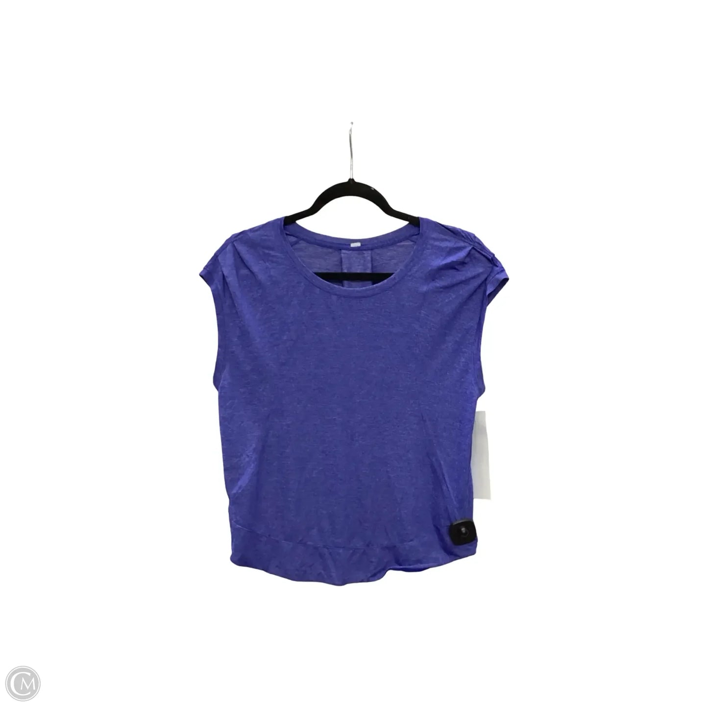Athletic Top Short Sleeve By Lululemon In Blue, Size: 6