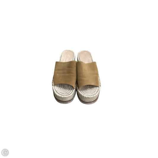 Sandals Heels Wedge By Clothes Mentor In Brown, Size: 8