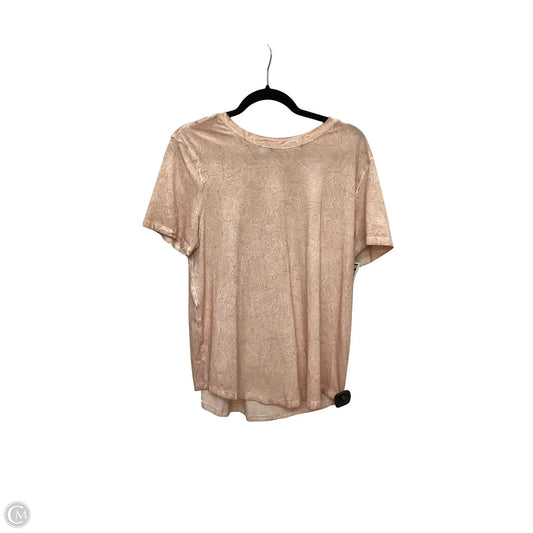 Athletic Top Short Sleeve By Lululemon In Pink, Size: 10