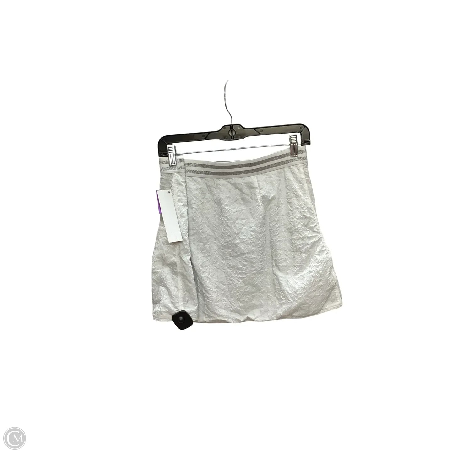 Designer Athletic Skirt By Buru In White, Size: M