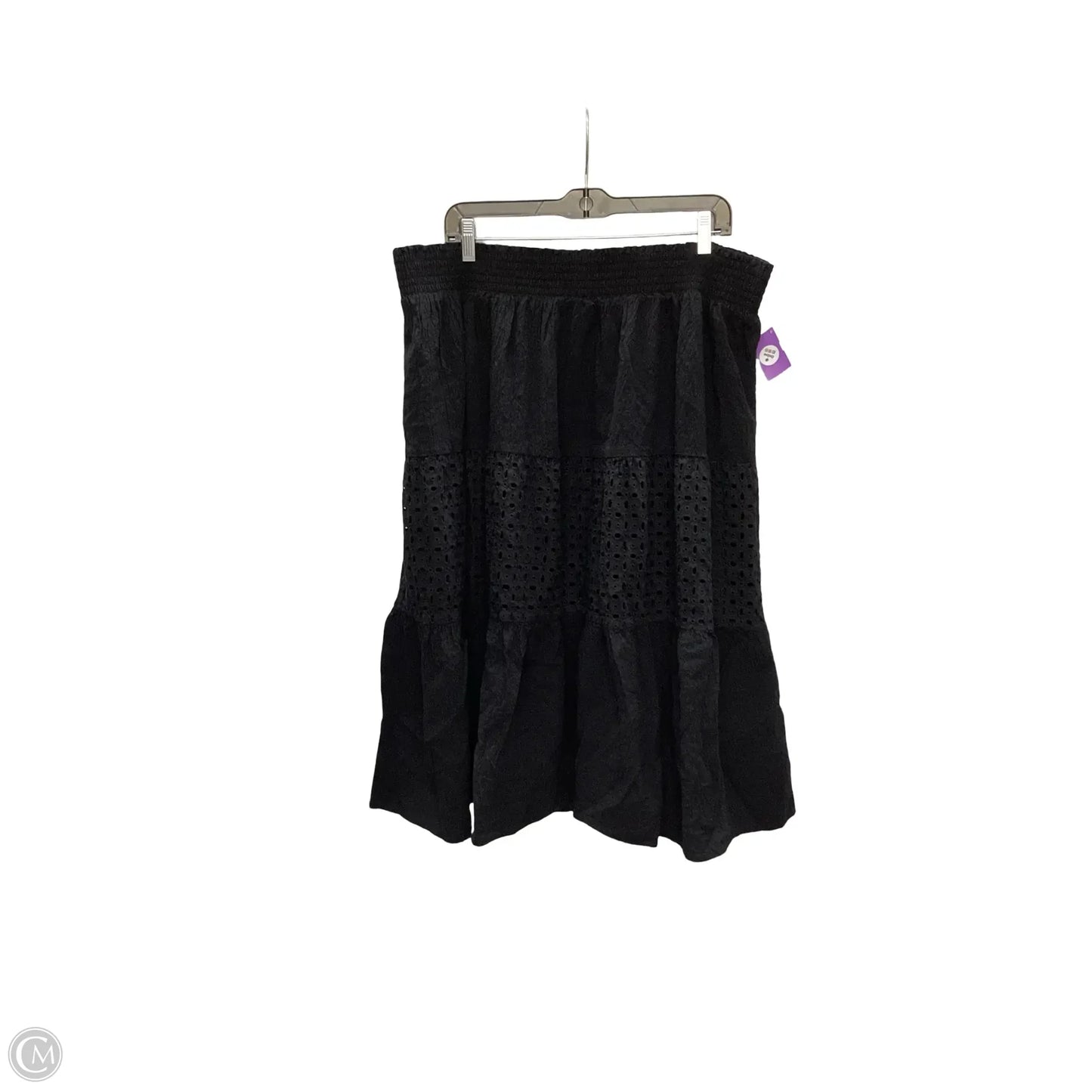 Skirt Midi By Nine West In Black, Size: Xxl