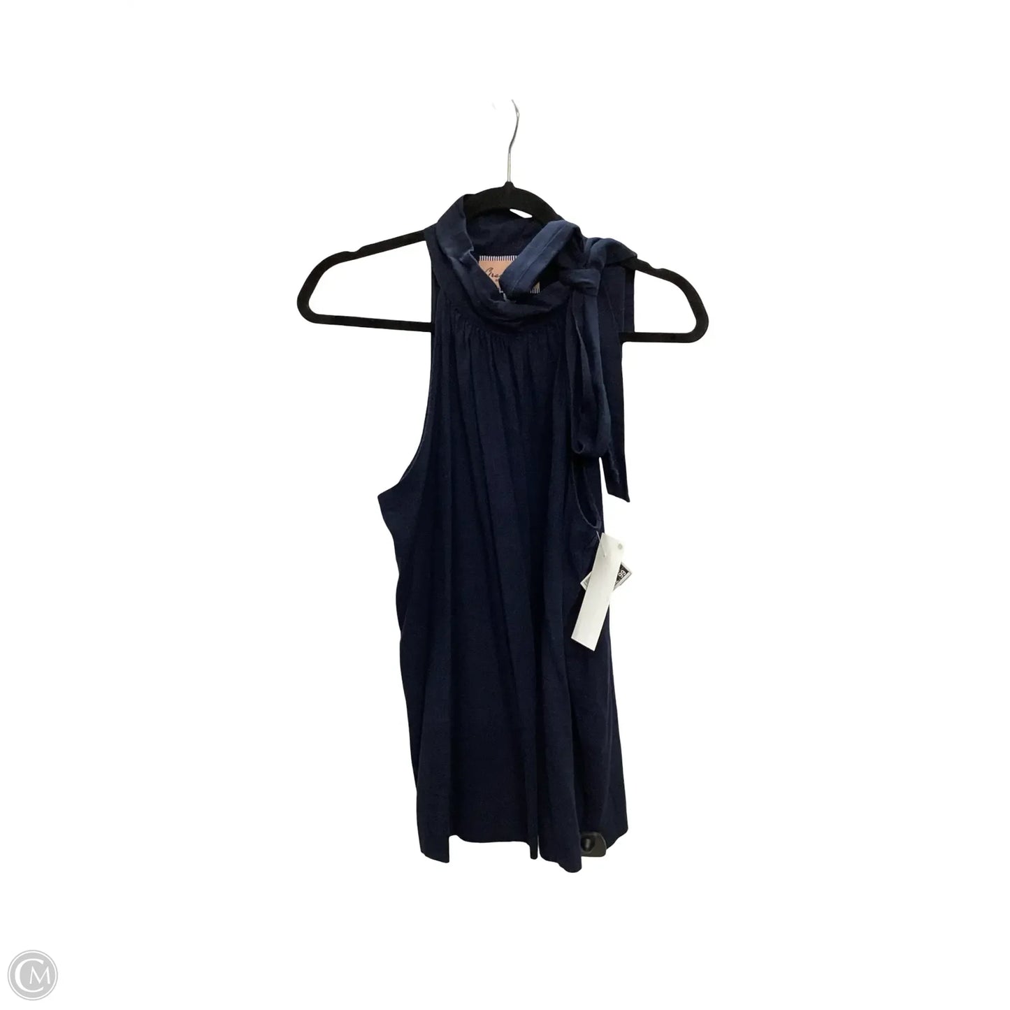 Designer Blouse Sleeveless By Grace Baker In Navy, Size: Xl