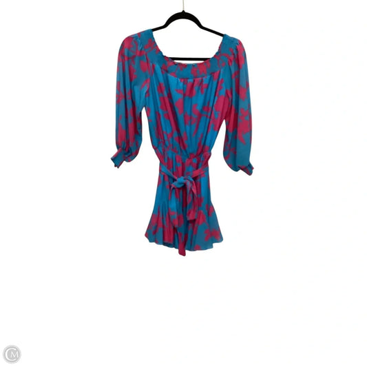 Romper By Jealous Tomato In Blue & Pink, Size: M